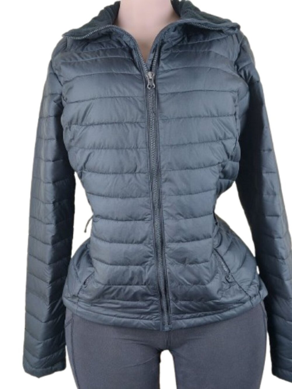 Columbia Women's Black Omni-Heat White Out II Full-Zip Puffer Jacket Size S